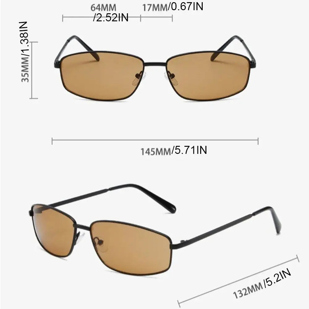 Y2K Square Sunglasses UV400 Metal Frame – Outdoor Shades Fashion Sunglasses Axl
