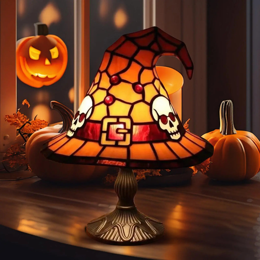 Witch Hat Desk Lamp – Halloween Table Light | Resin Décor Halloween Table Lamp Axl