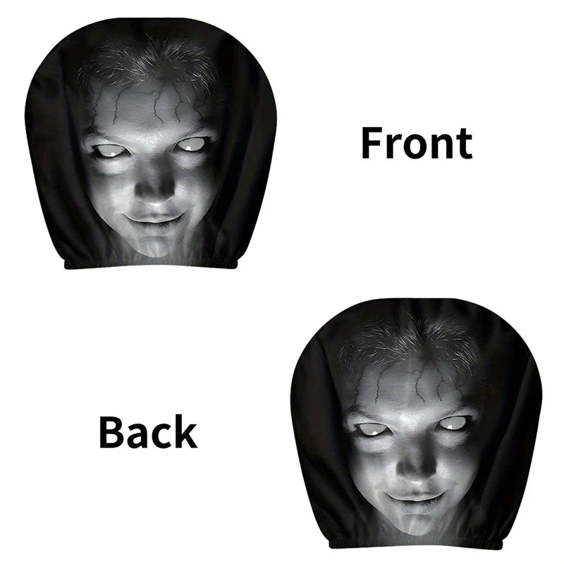 Funny Cartoon Car Headrest Cover – Halloween Auto Decoration Car Headrest Cover Axl A15