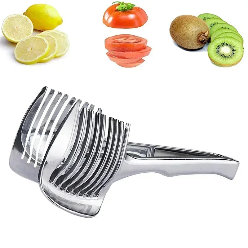 Handheld Tomato & Fruit Slicer – Lemon, Potato & Veggie Cutter Fruit Vegetable Slicer Axl