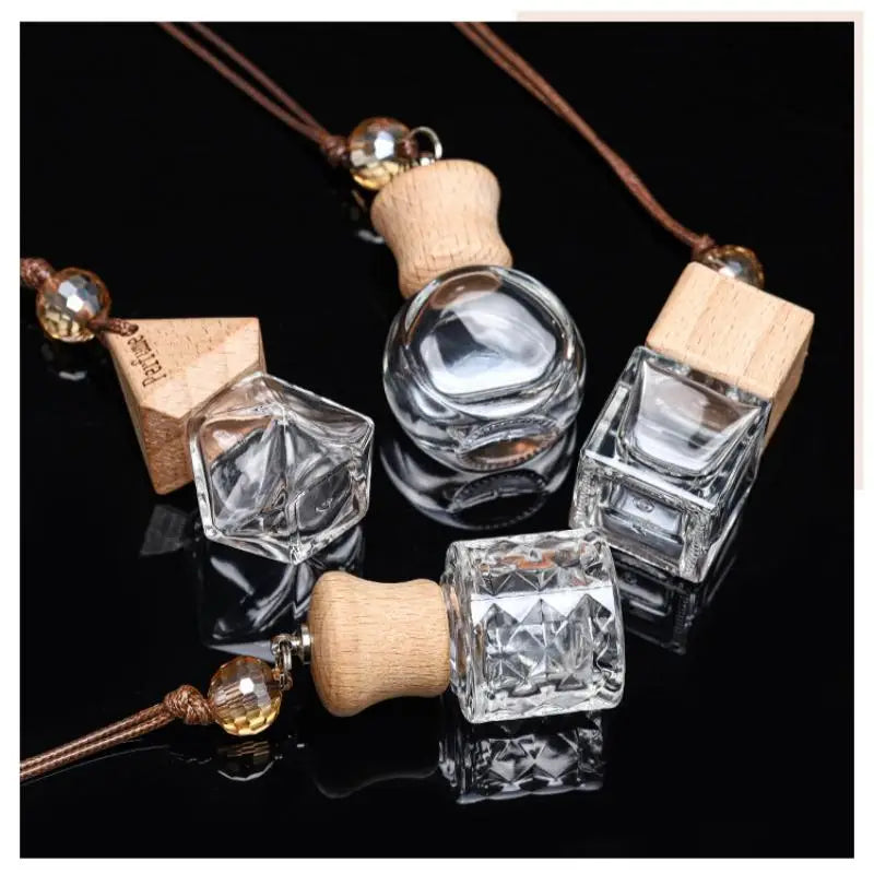 Glass Essential Oil Diffuser Bottle – Hanging Car Aroma Vial Aroma Diffuser Bottle Axl