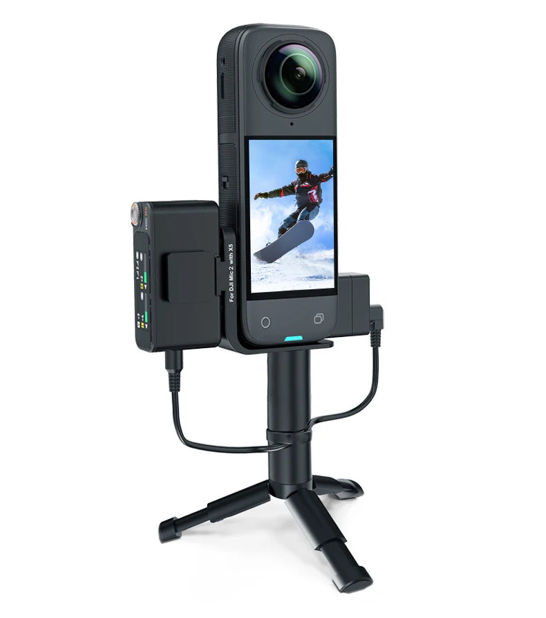 Cold Shoe Mount for Insta360 X5 & DJI Mic 2 Bracket Camera Mount Bracket Axl