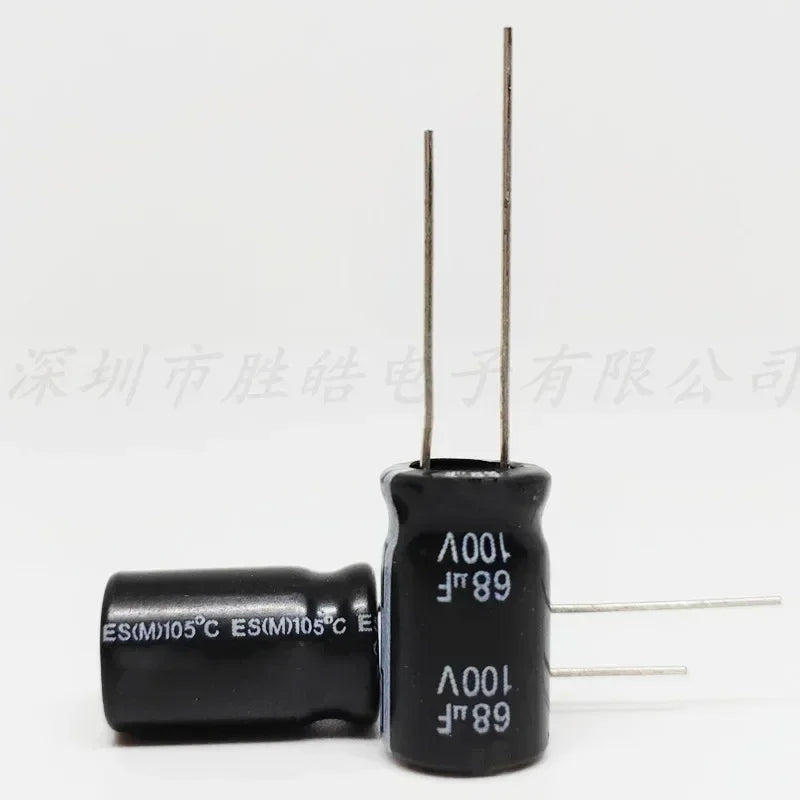 NioCen 100V 68uF Aluminum Electrolytic Capacitors 10x12.5mm Electrolytic Capacitor Axl 100Pcs