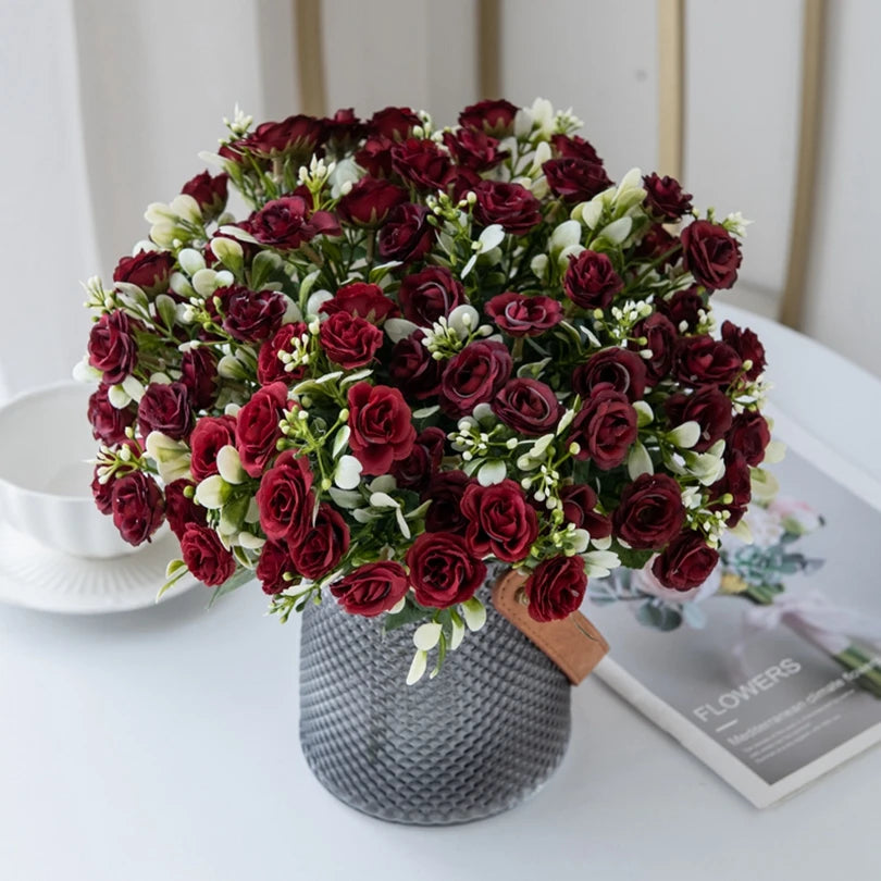 Silk Rose Artificial Flowers – Wedding, Wreath & Home Decor Artificial Silk Flowers Axl