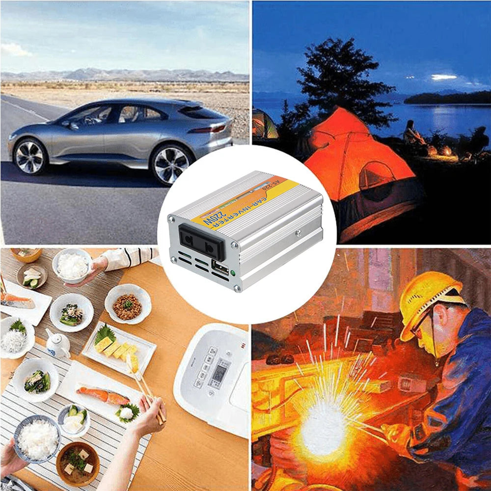 220W Car Power Inverter DC 12V to AC 220V with USB Port Car Power Inverter Axl