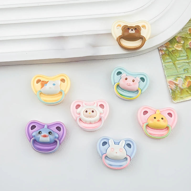 10 Pcs Mini Resin Dollhouse Pacifiers – Animal Doll Accessories Doll Accessories Axl