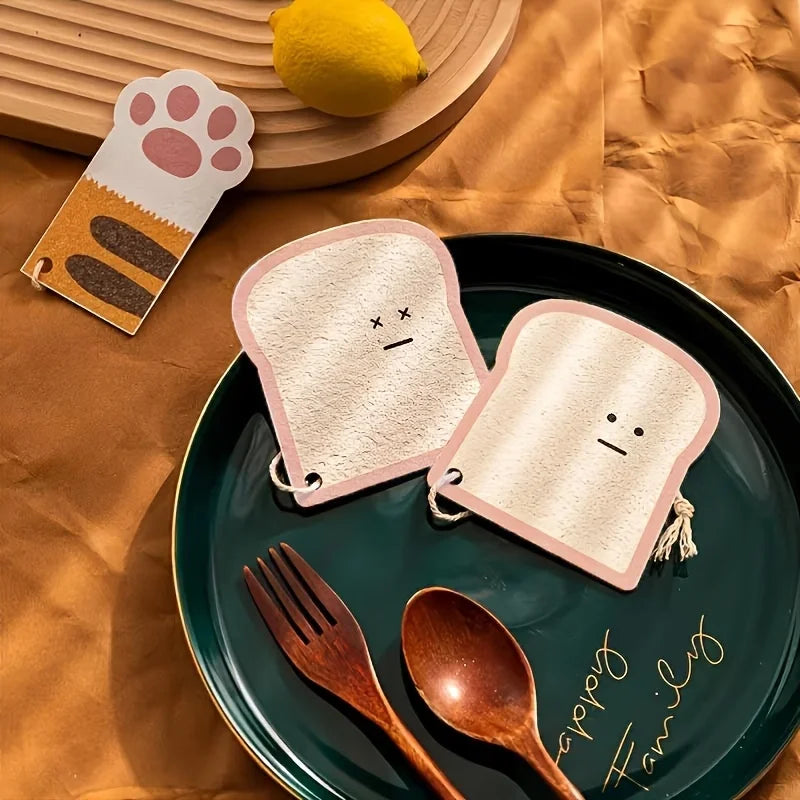 Toast Wood Pulp Cotton Dish Rag – Magic Sponge Wipe & Scour Kitchen Cleaning Rag Axl