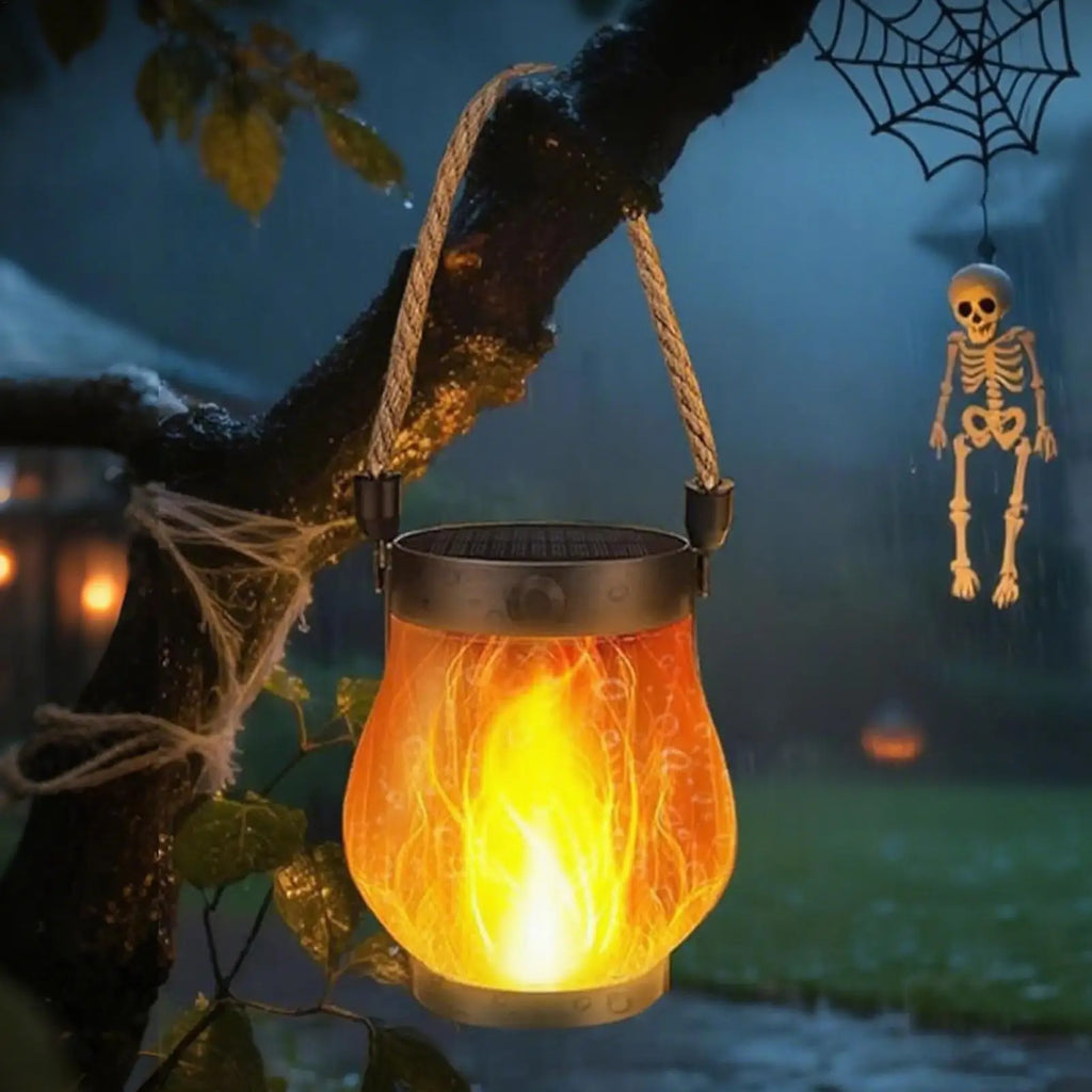 Solar Flickering Flame Lantern – Waterproof Outdoor Garden Light Solar Outdoor Lantern Axl