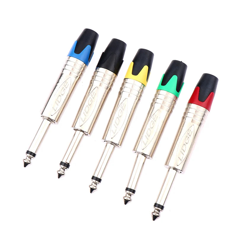 6.35mm Mono Audio Plug with Mute Function | Metal Jack Connector Audio Jack Connector Axl