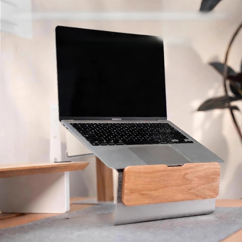 Wooden Laptop Stand & Desktop Storage Rack Organizer Desktop Storage Rack Axl