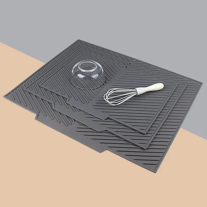 Silicone Wave Drying Mat – Non-Slip Foldable Dish Drainer Pad Dish Drying Mat Axl