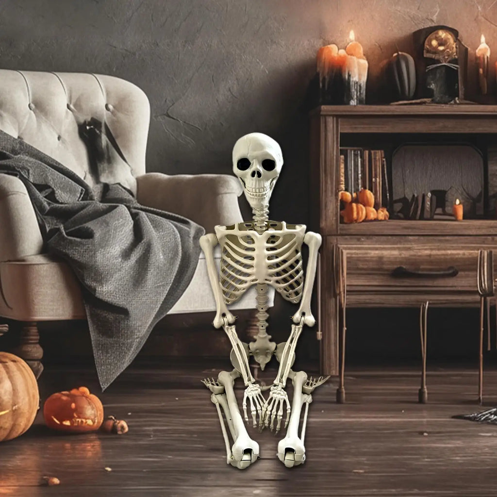 Life-Size Halloween Skeleton with Posable Joints | Haunted Decor Halloween Skeleton Decor Axl