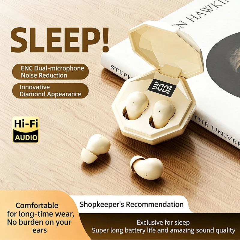 SK45 Wireless Sleep Earbuds | ANC Silicone Bluetooth In-Ear Wireless Sleep Earbuds Axl