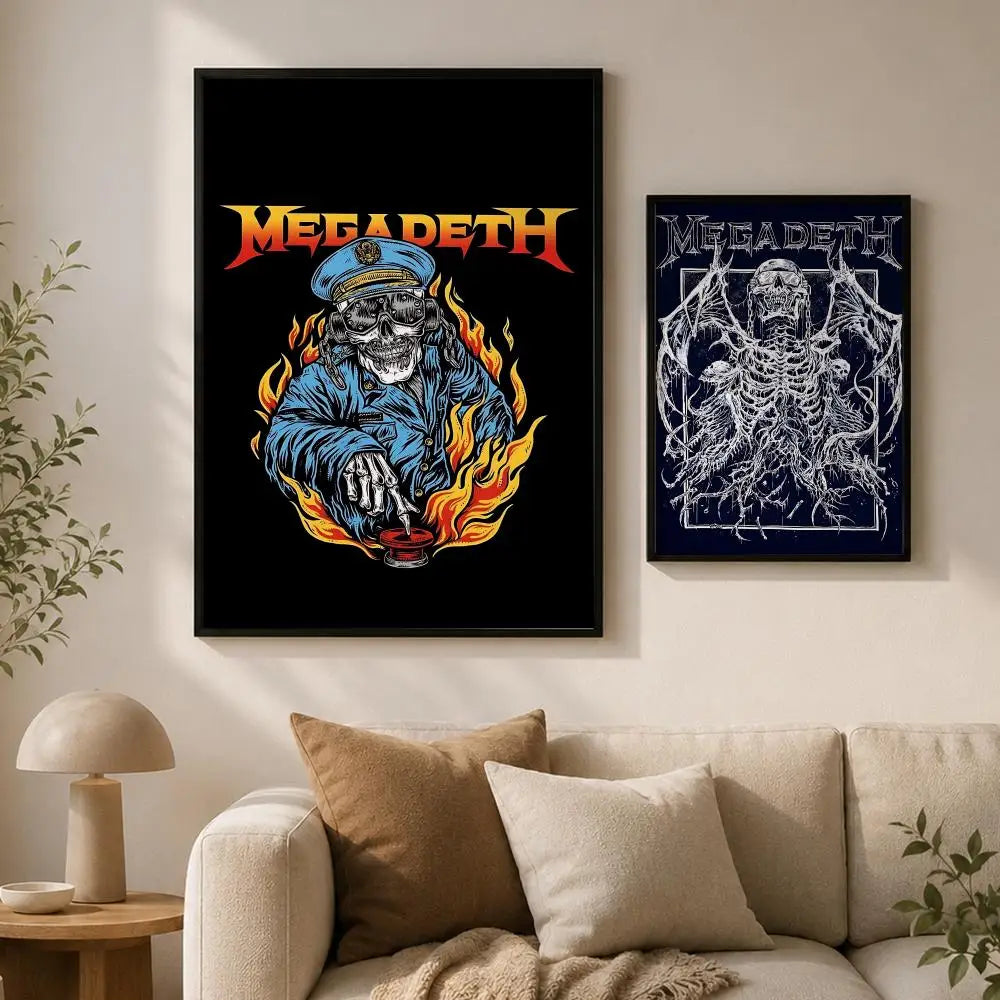 Megadeth Album Poster – Waterproof Self-Adhesive Wall Art Wall Art Poster Axl