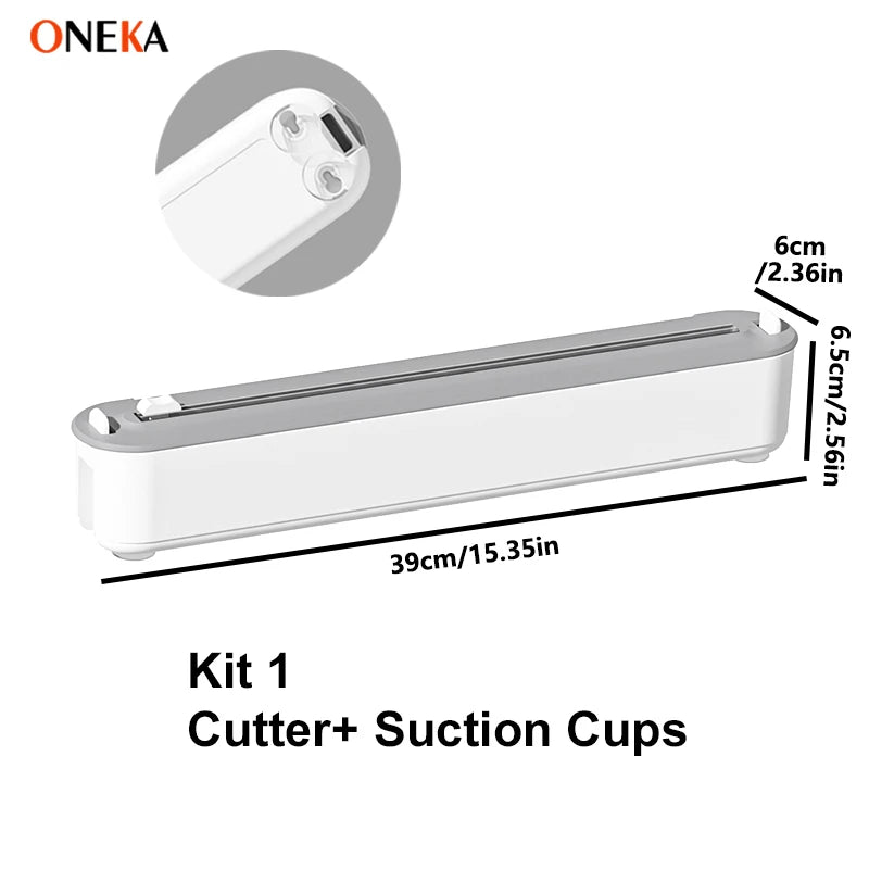 ONEKA Plastic Wrap & Foil Dispenser with Slide Cutter Wrap Dispenser Axl Kit 1