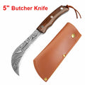 InLeung Hand Forged Kitchen Knife – Carbon Steel Wood Handle Kitchen Chef Knife Axl B Knife with Cover