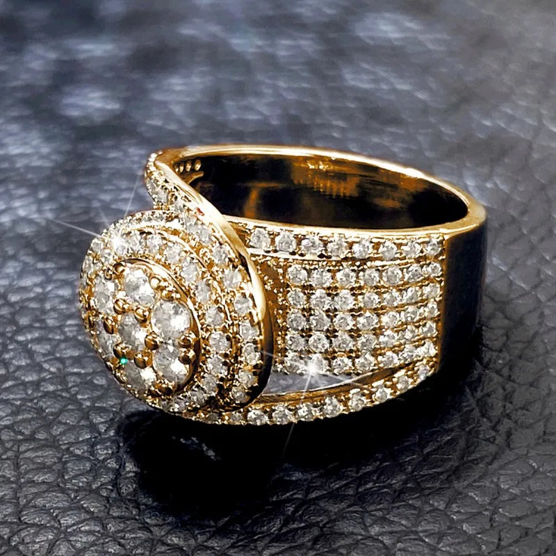Huitan Women's CZ Wedding Ring – Sparkling Geometric Design Fashion Ring Axl Q083 8