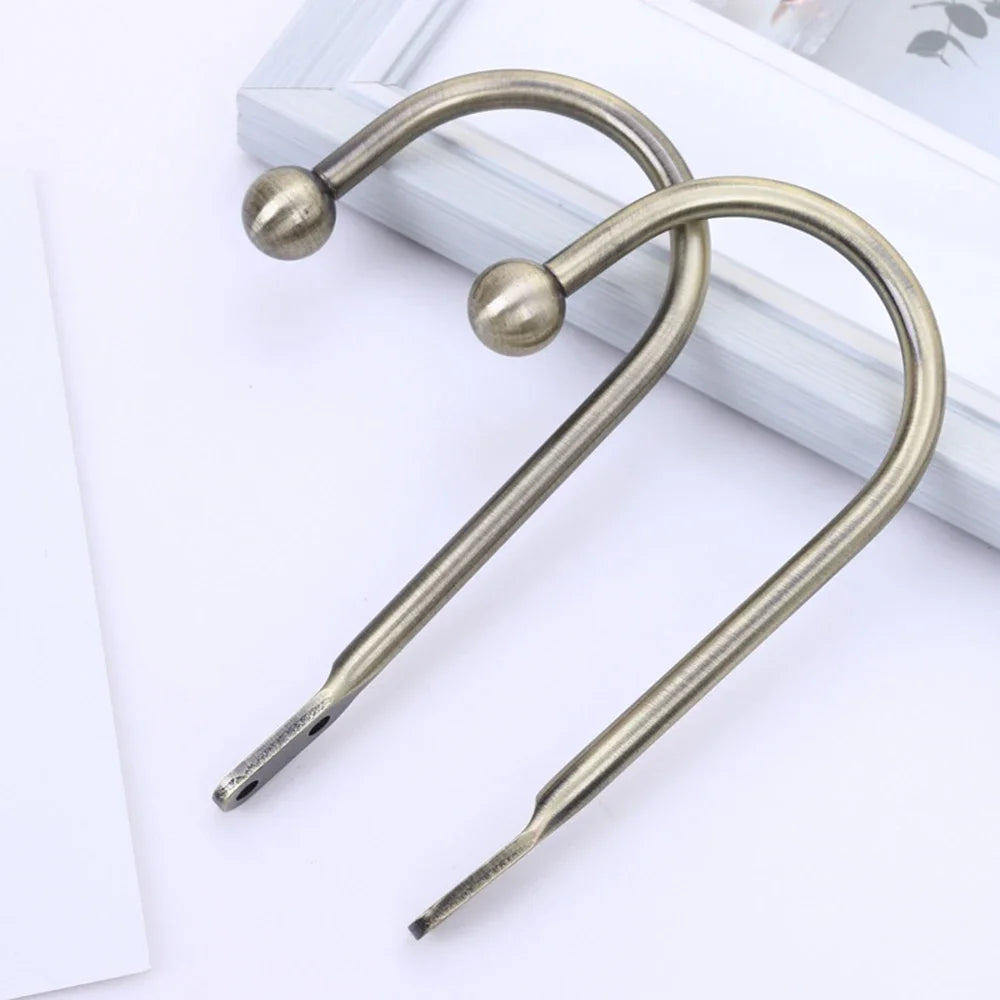 Retro U-Shaped Wall Hooks Set of 2 – Curtain Holdback with Screw Curtain Holdback Hooks Axl 2