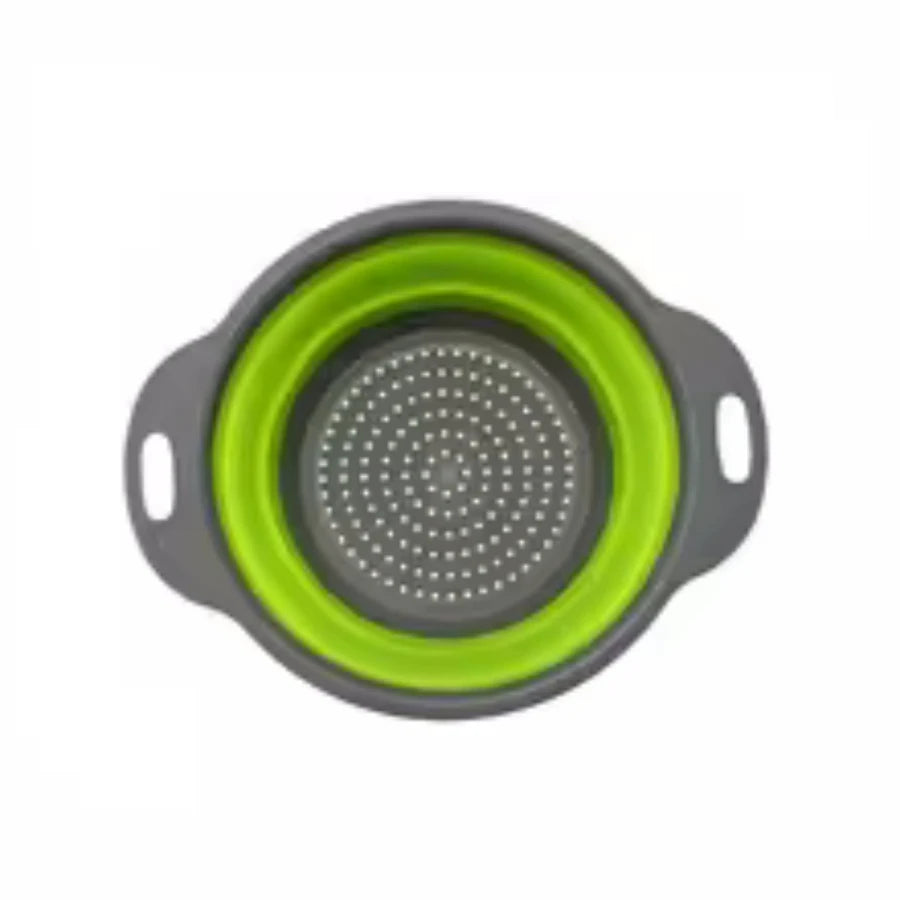 Collapsible Silicone Colander – Foldable Fruit & Veggie Strainer Collapsible Colander Axl size M