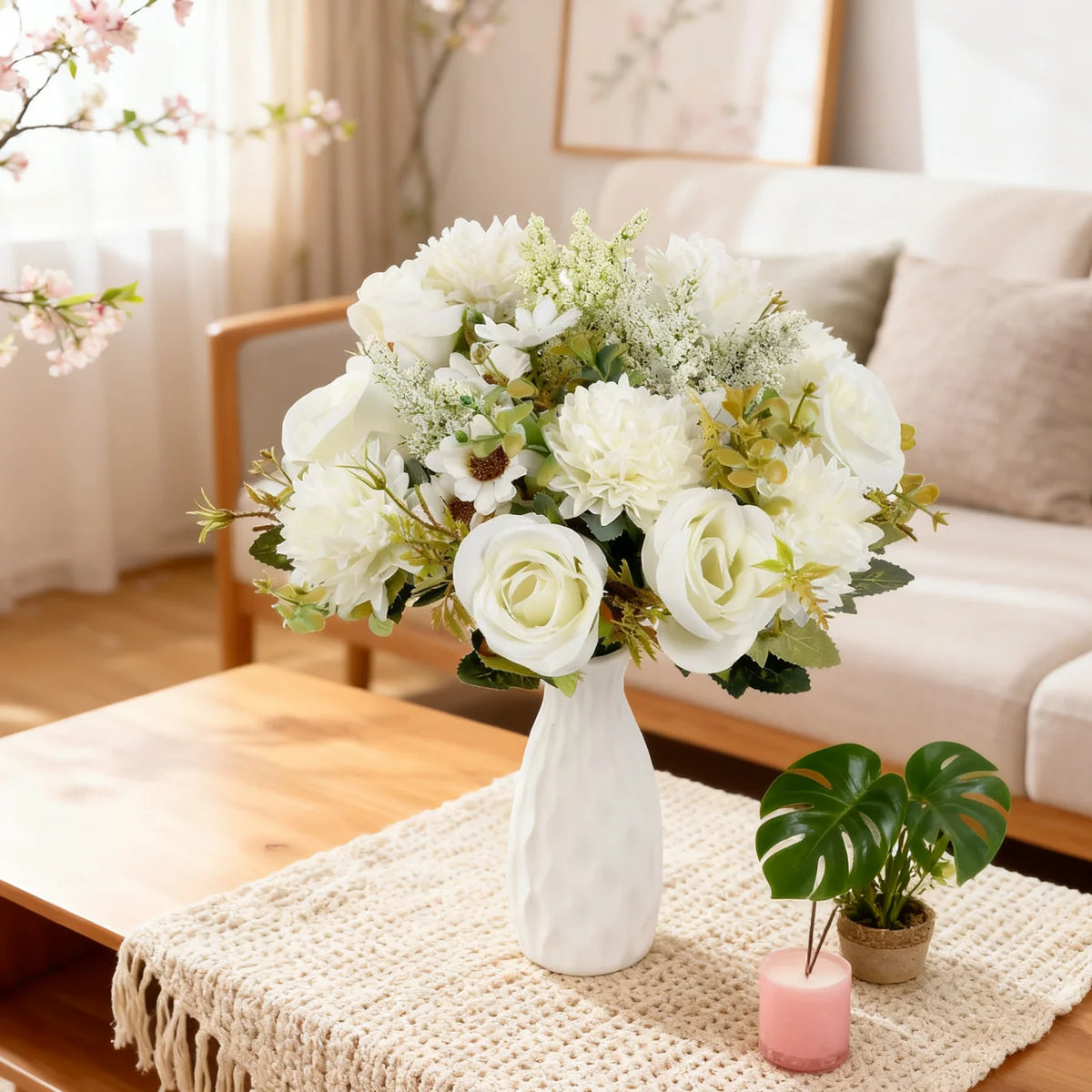 Artificial Silk Rose Bouquet – Bridal, Wedding & Home Décor Artificial Flower Bouquet Axl