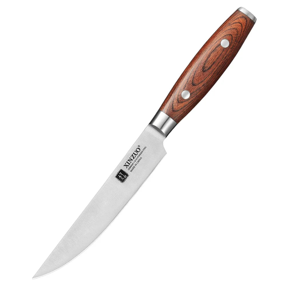 XINZUO 5" Steak Knife – German Steel & Wooden Handle Steak Knife Set Axl 1PC China Mainland