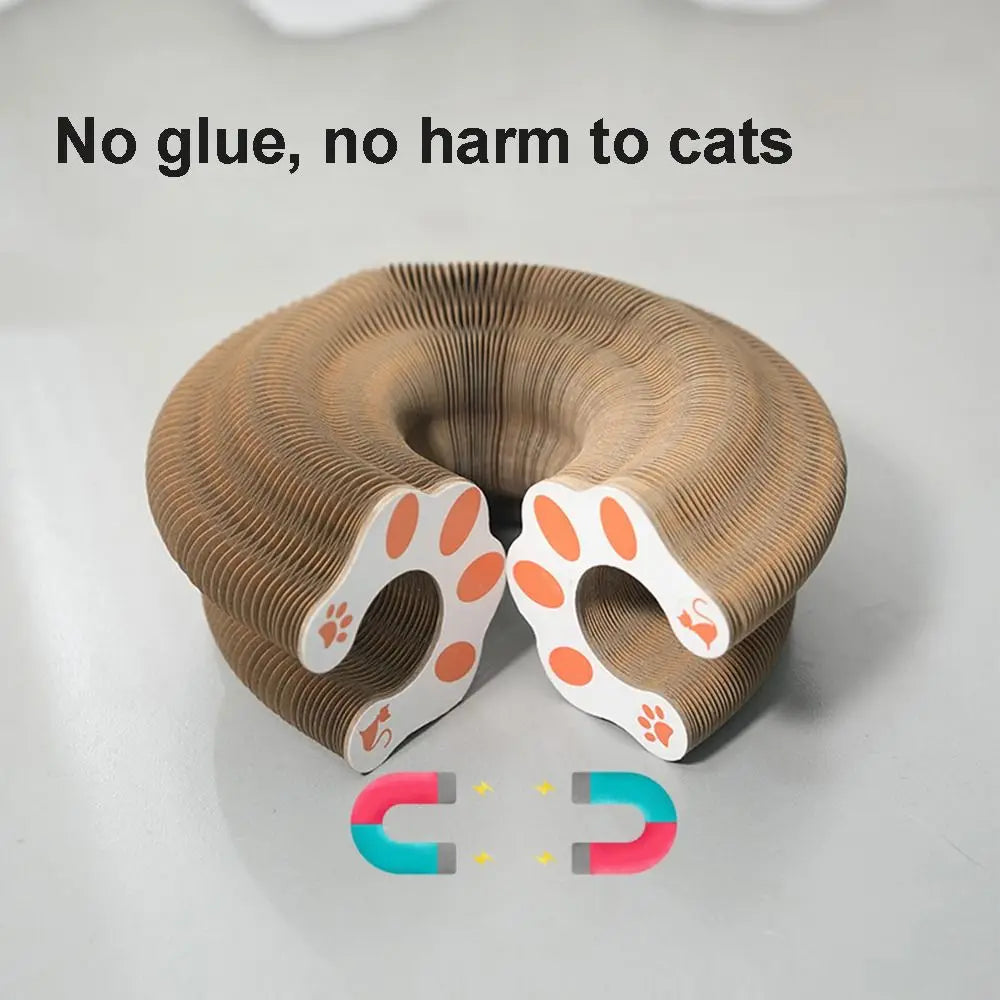 Kitty Kurlz Accordion Cat Scratcher Toy with Bell Balls Cat Scratcher Toy Axl