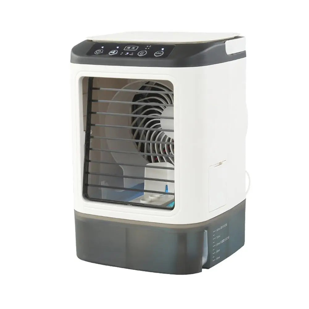 Portable USB Evaporative Air Cooler – Mist Fan & LED Light Evaporative Air Cooler Axl White