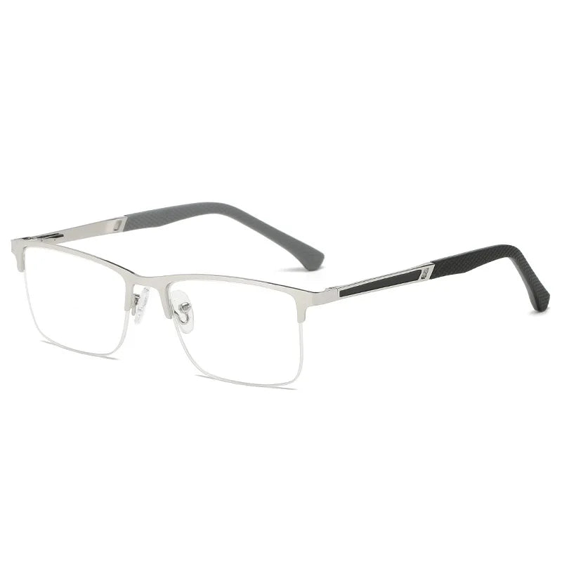 Men's Blue Light Blocking Reading Glasses | Half Frame Steel Reading Glasses Axl