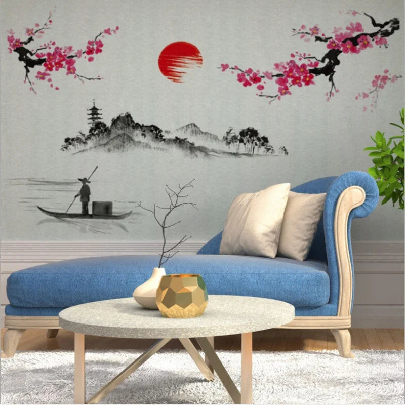 Cherry Blossom Wall Sticker – Sakura Tree Mural Decal 60×90cm Wall Decal Sticker Axl