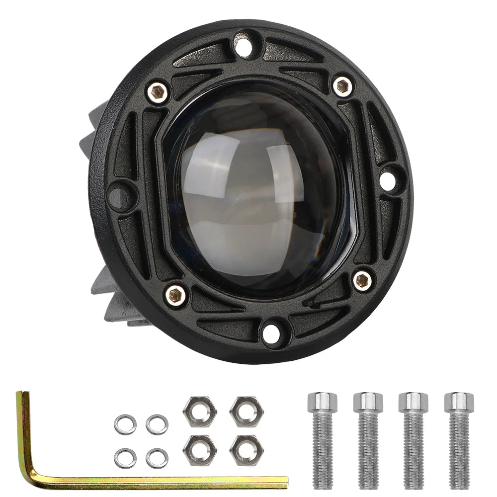 8D Lens 30W LED Flush Mount Work Light 6000K/3500K Dual Color LED Work Light Axl Round