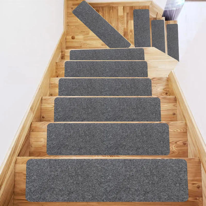 4-Pack Non-Slip Self-Adhesive Stair Mats | Step Rug Pads Stair Step Mats Axl