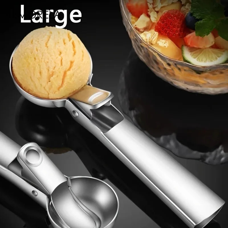KEMORELA Stainless Steel Ice Cream Scoop – Ergonomic Handle Ice Cream Scoop Axl