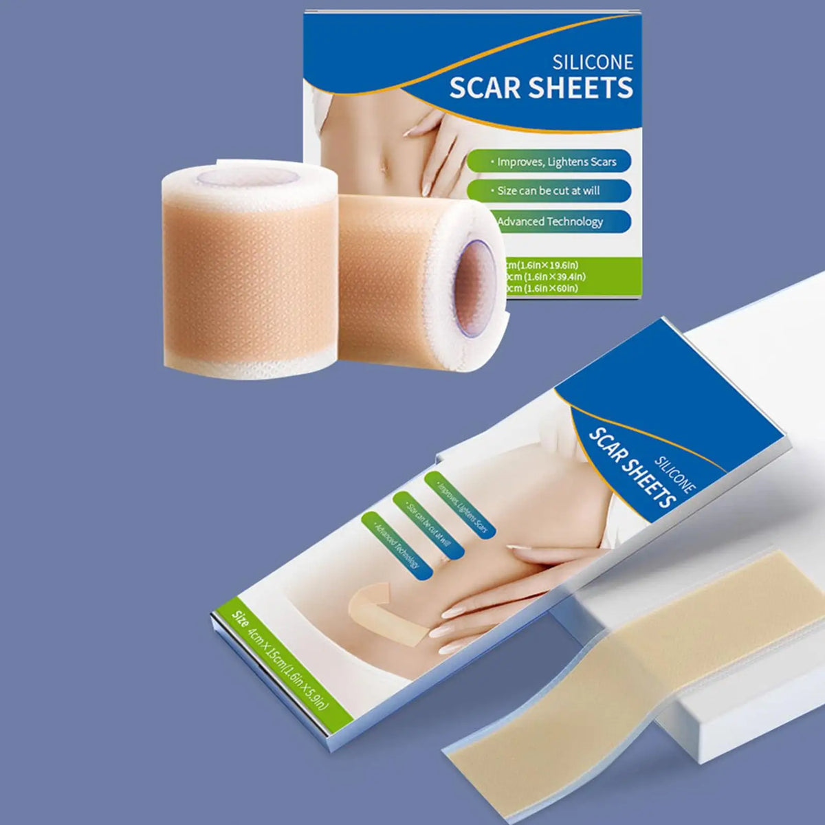 Silicone Scar Sheets – Reusable Self-Adhesive Breathable Tape Silicone Scar Tape Axl