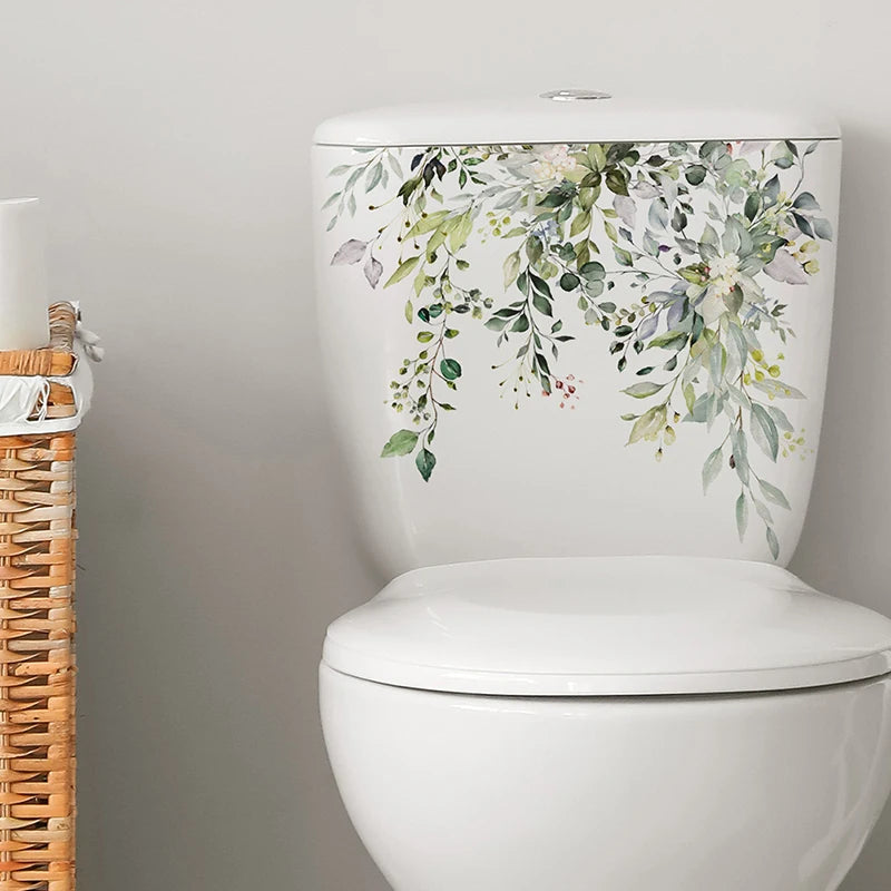 Green Leaf Wall Stickers – Peel & Stick Plant Decals for Home Wall Decal Sticker Axl one size