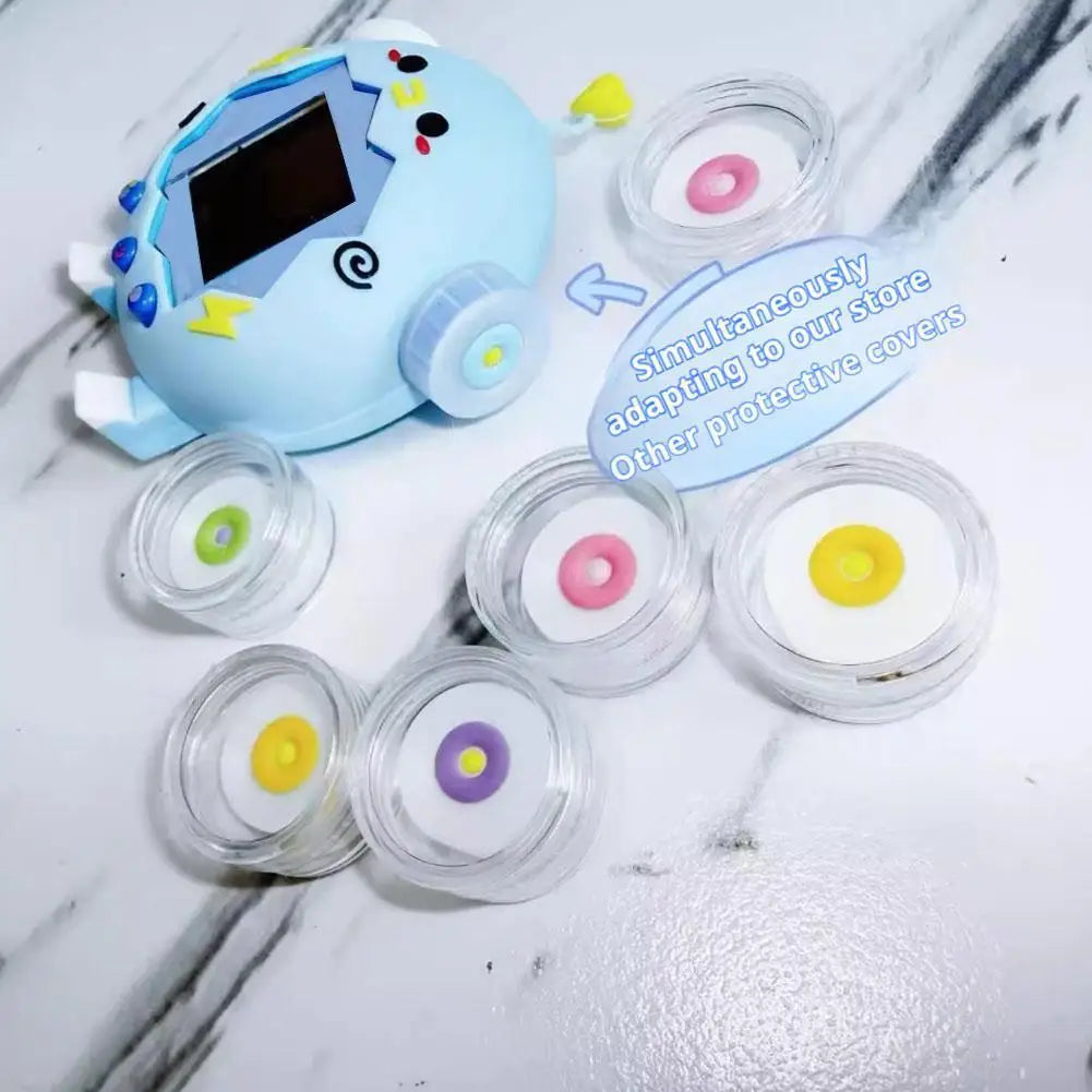 Tamagotchi Paradise Glitter Knob Caps – Multi-Color Button Covers Virtual Pet Accessory Axl