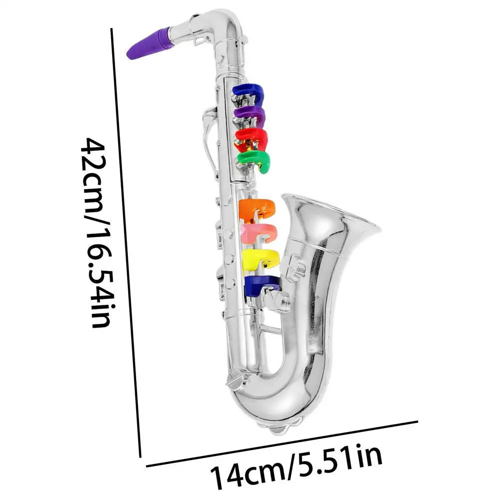 Kids Toy Saxophone – Educational Musical Instrument for Children Kids Musical Toy Axl Silver