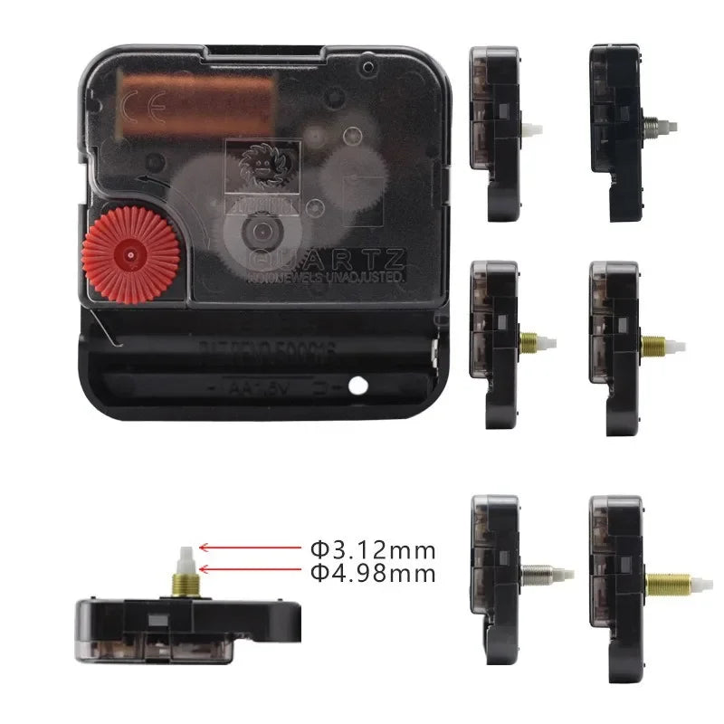 Silent Sweep Quartz Clock Movement DIY Kit – 12cm & 17cm Shaft Clock Movement Kit Axl