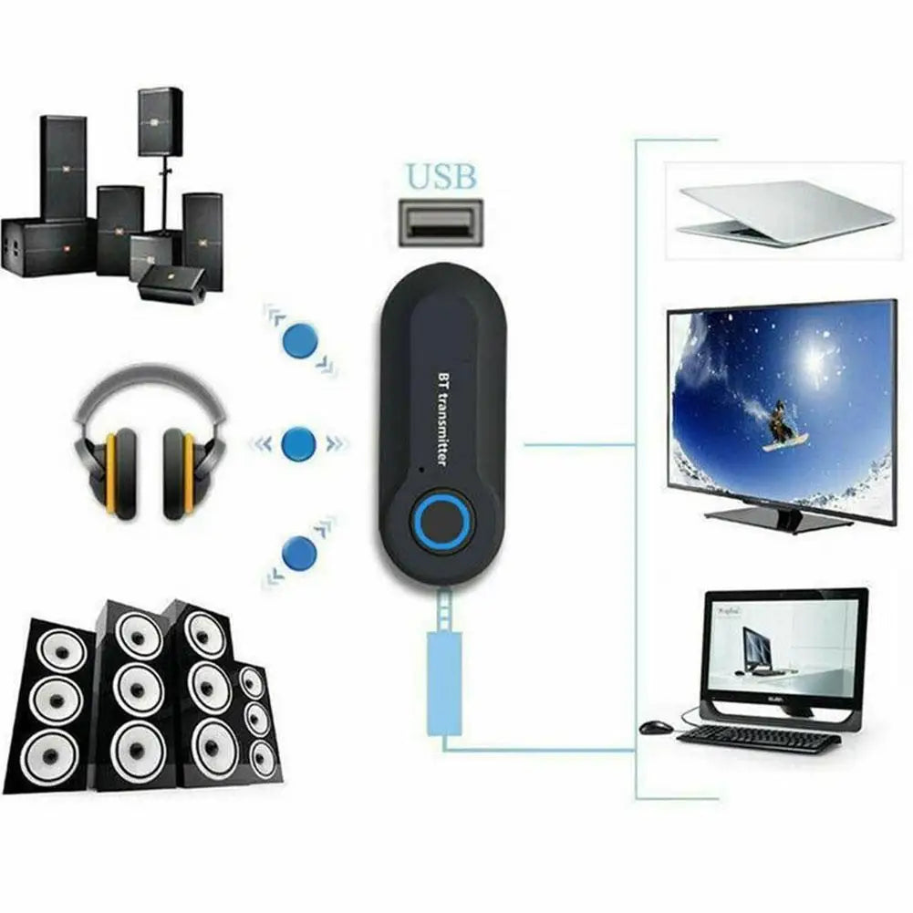 USB Bluetooth Transmitter – 3.5mm Audio Adapter for TV & PC Bluetooth Audio Transmitter Axl