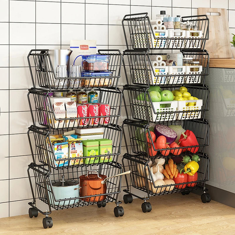 Nordic Metal Kitchen Storage Rack – 3/4/5 Tier Organizer Kitchen Storage Rack Axl