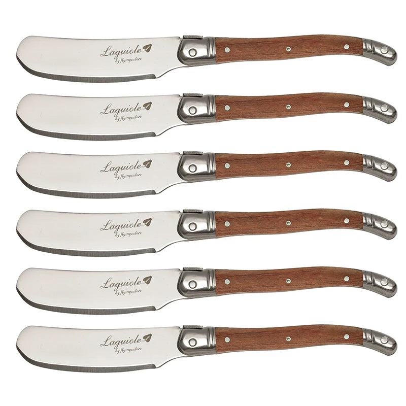 3-Piece Laguiole Cheese Knife Set – Wood Handle Spreaders Cheese Knife Set Axl