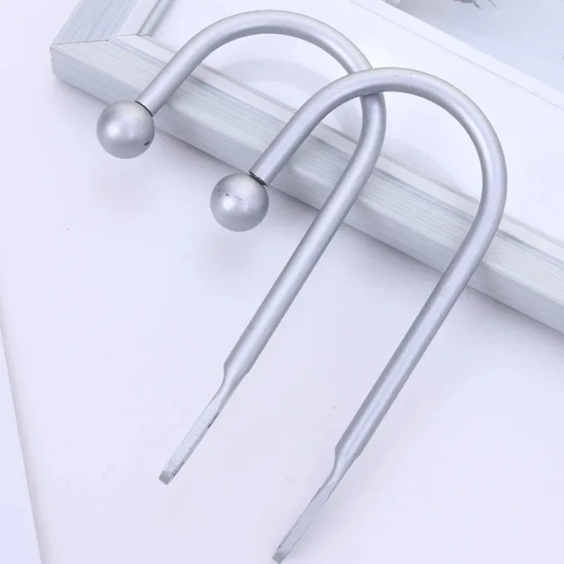 Retro U-Shaped Wall Hooks Set of 2 – Curtain Holdback with Screw Curtain Holdback Hooks Axl