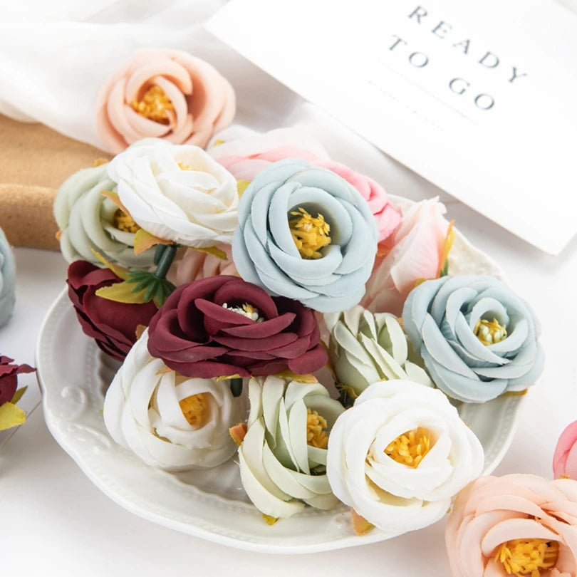 Silk Tea Rose Buds – Artificial Flowers for Home & Wedding Decor Artificial Silk Flowers Axl