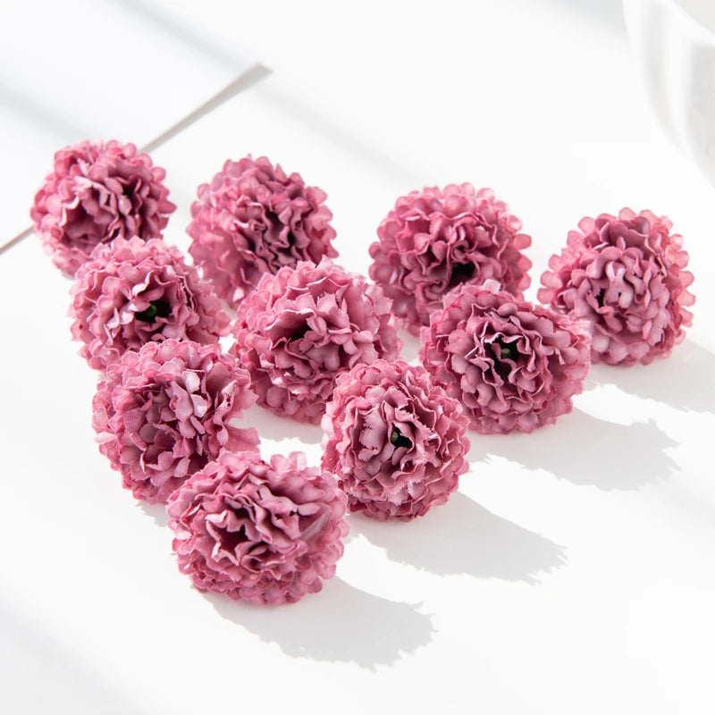 10 Mini Silk Carnation Artificial Flowers – Crafts & Home Decor Artificial Flowers Axl plum