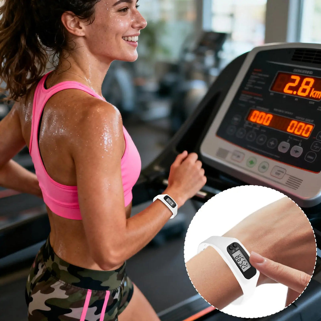 Pedometer Wristband Watch – Step Counter & Calorie Tracker Pedometer Fitness Watch Axl
