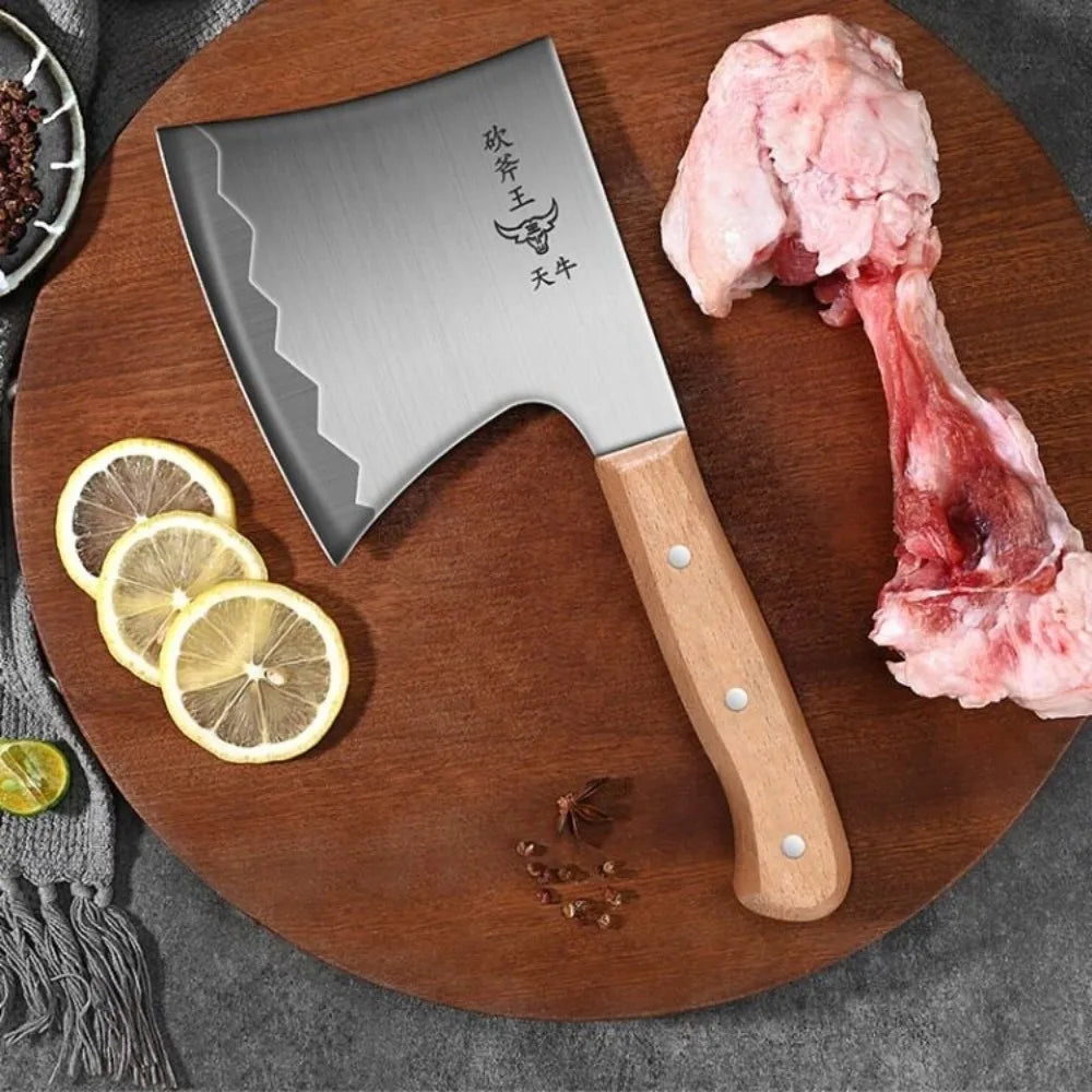 PLYS Stainless Steel Bone Chopper & Meat Cleaver Chef Knife Meat Cleaver Knife Axl