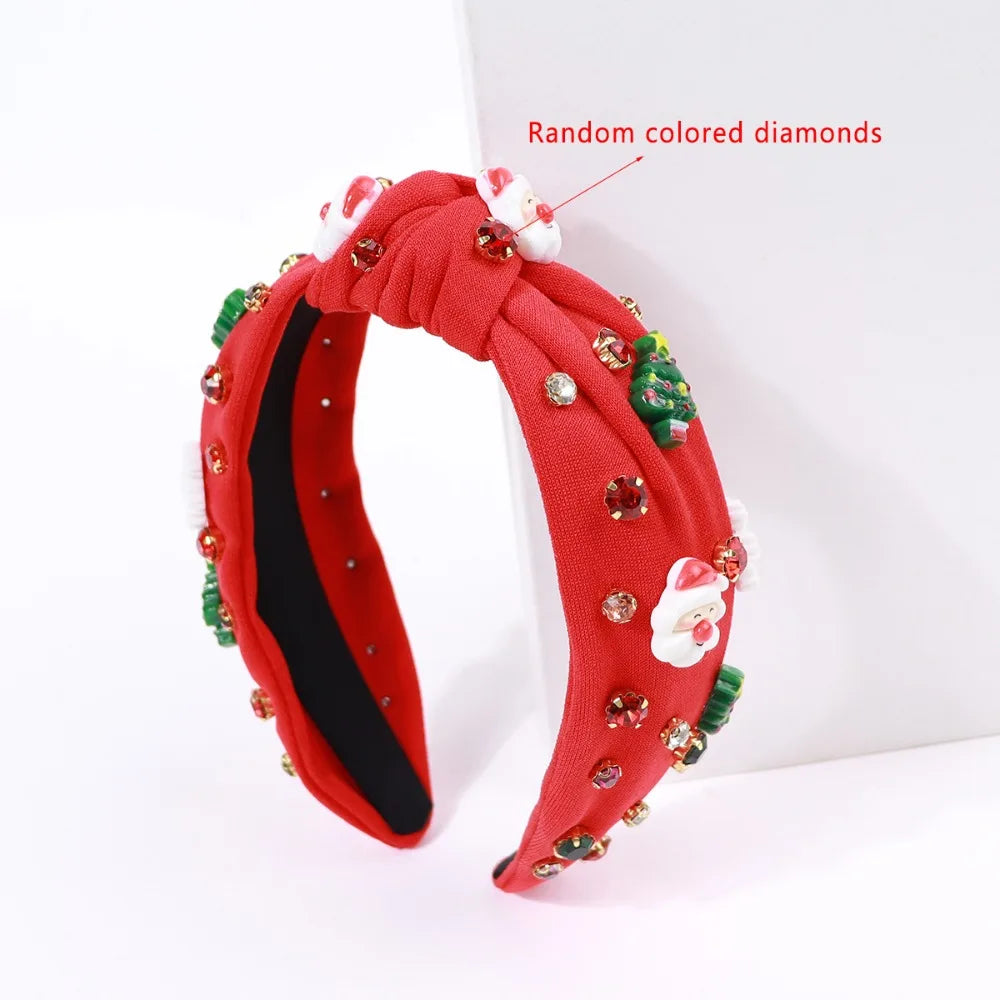 Rhinestone Christmas Hairband – Bow, Snowflake & Snowman Christmas Hairband Axl