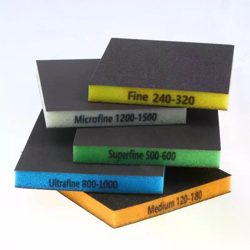 8-Pc Double-Sided Sponge Sanding Pads Assorted Grits 120–1500 Sponge Sanding Pads Axl