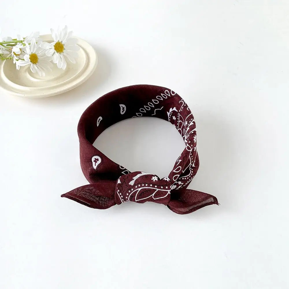 Women's Cashew Print Square Scarf – Hair Band & Headband Printed Square Scarf Axl style 17
