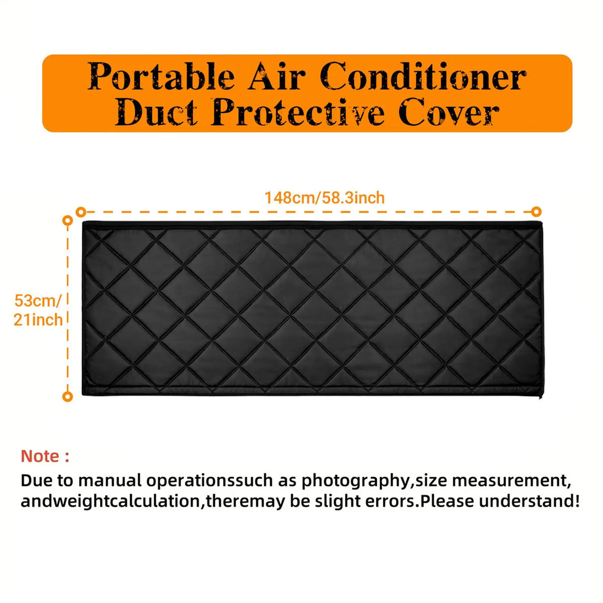 Portable AC Hose Insulation Cover | Quilted Thermal Exhaust Sleeve AC Hose Insulation Cover Axl