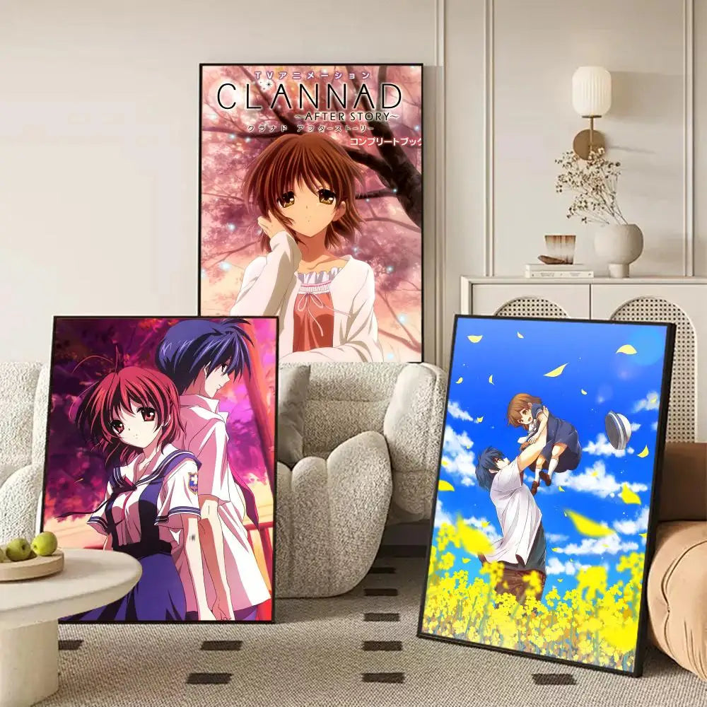 Clannad Anime Self-Adhesive Poster | Wall Art for Home & Office Anime Wall Poster Axl